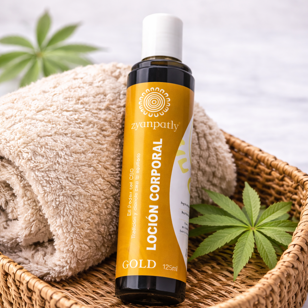 Loción Corporal Gold con CBD 1600 mg | Alivio Muscular y Bienestar Corporal